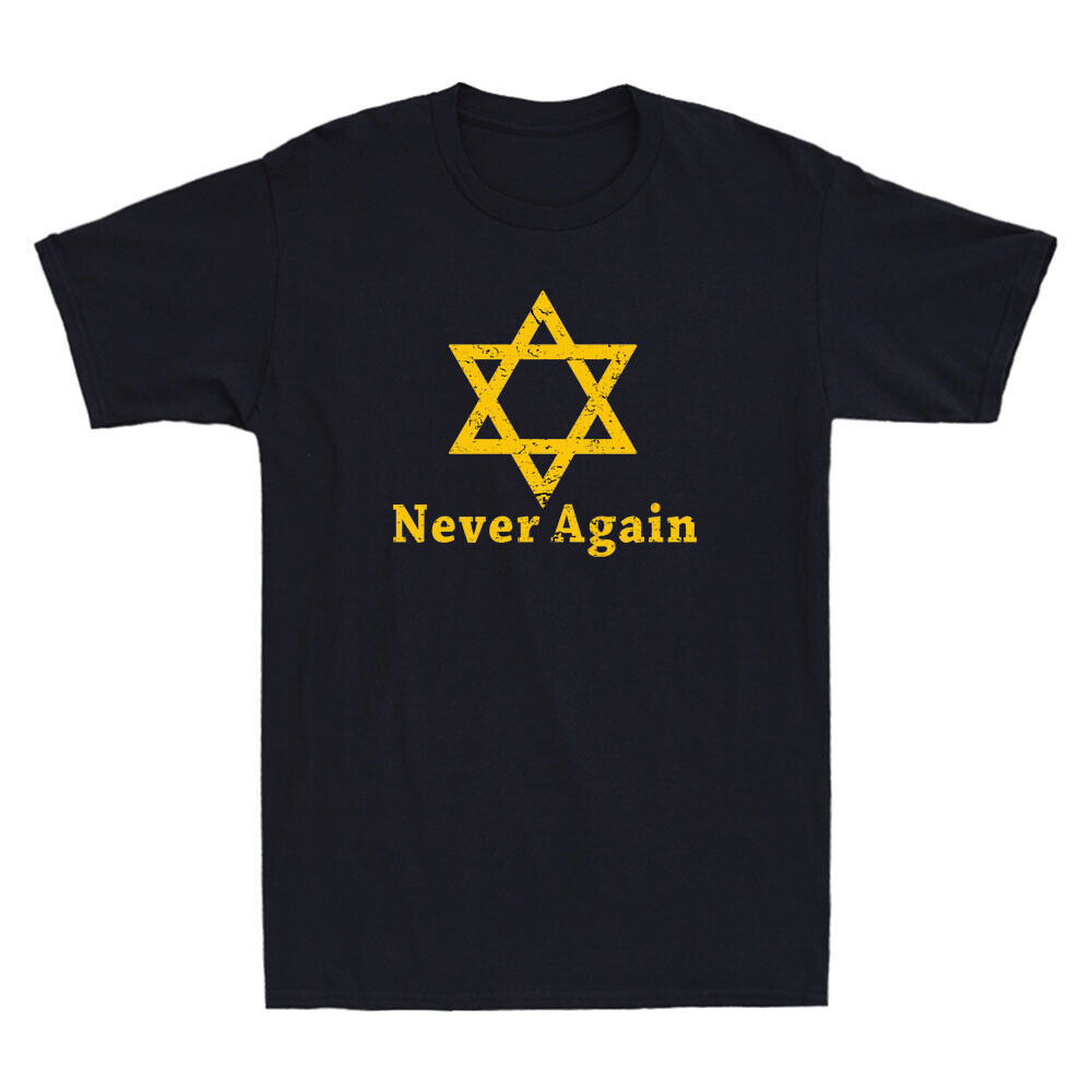 Never Again Ngôi sao Do Thái David Anti Hamas đứng với áo thun nam cổ điển của Israel