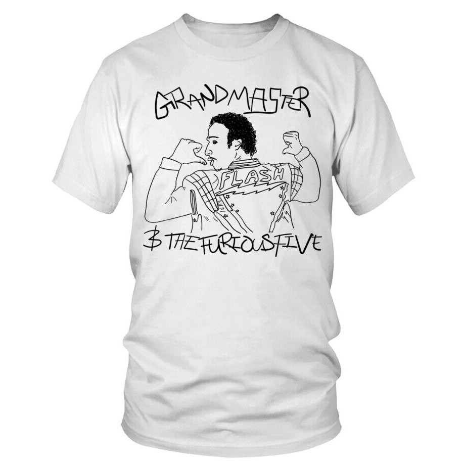 Áo thun Cotton nam Hiphop Music Tee Grandmaster Flash và Furious Five