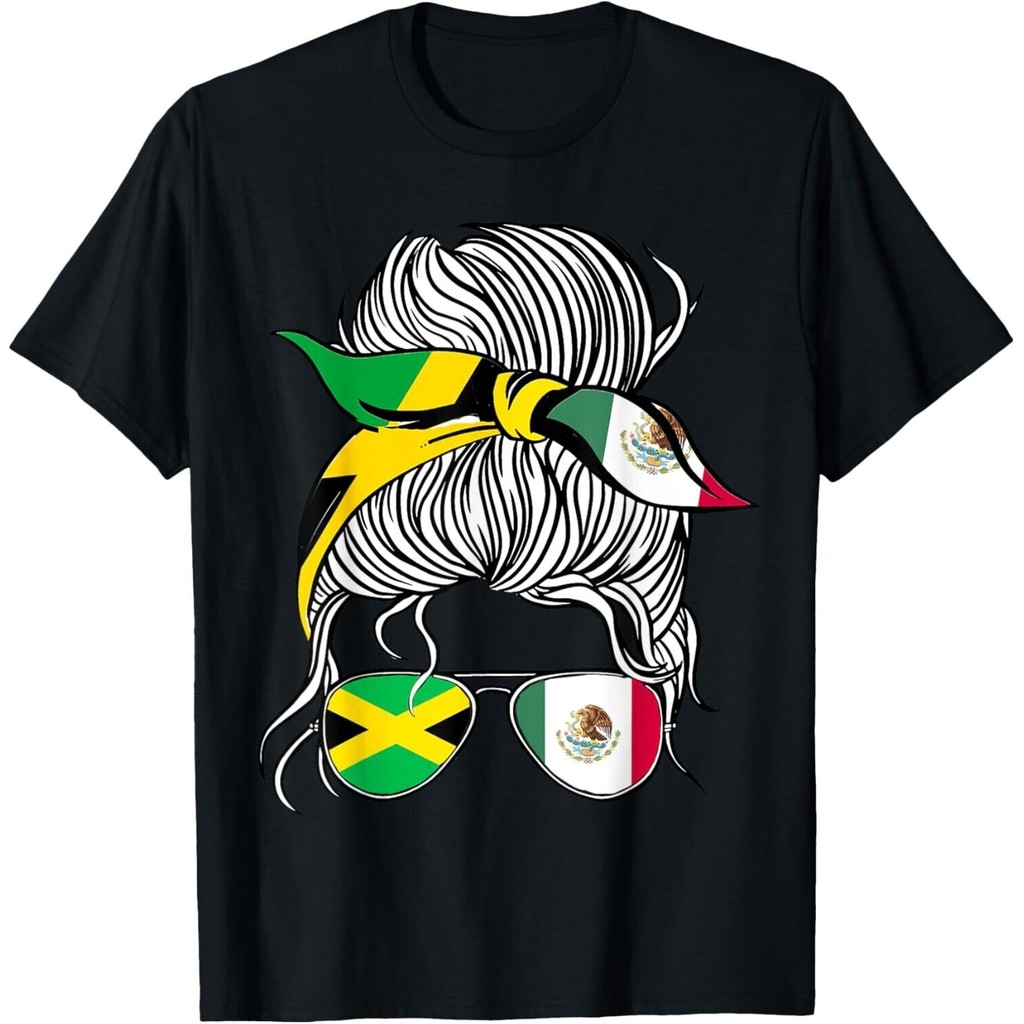 Áo thun quà tặng đồng quê Jamaica Flag Mexico Grown