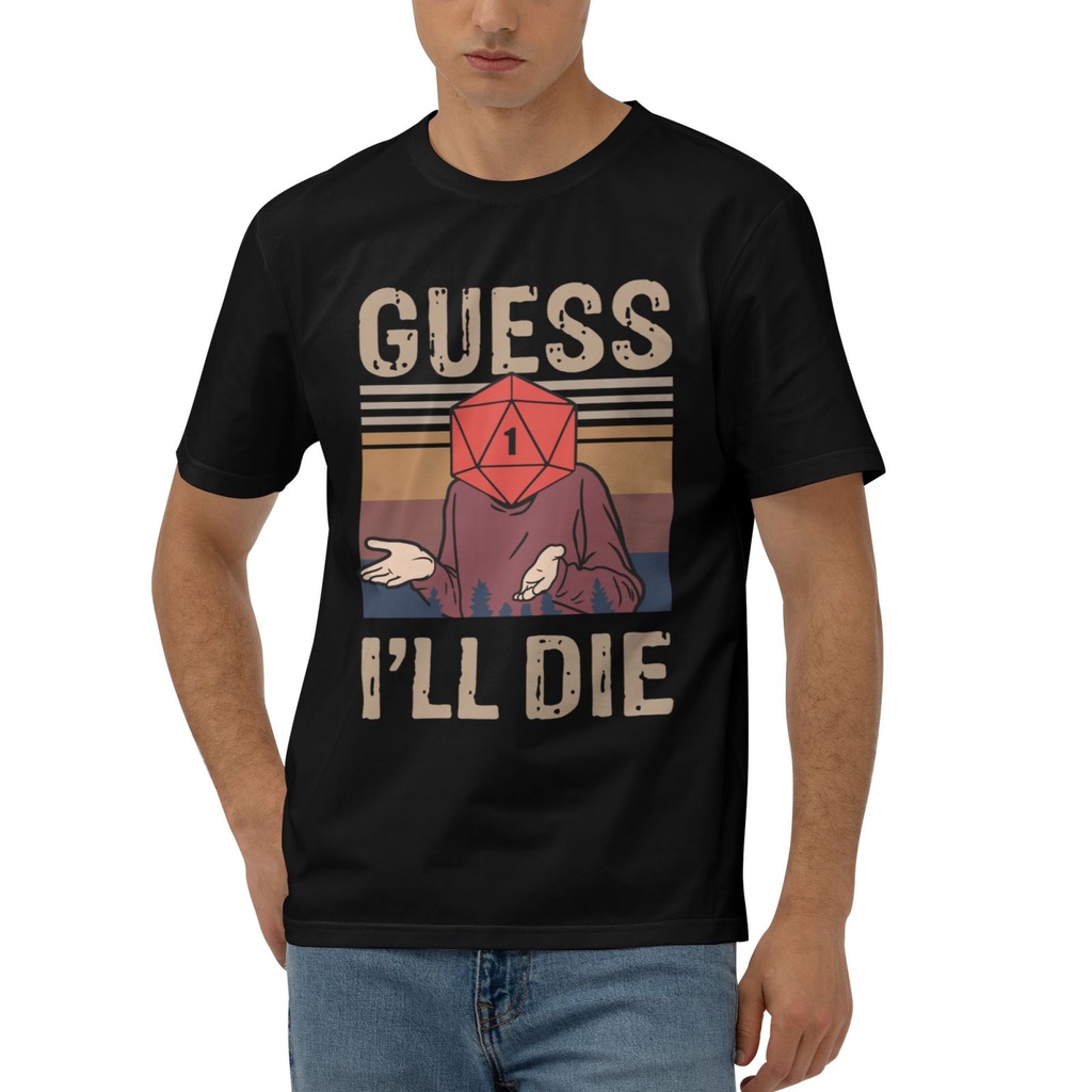 Dnd Dice Guess I Will Die Áo thun nam 100% Cotton mới nhất