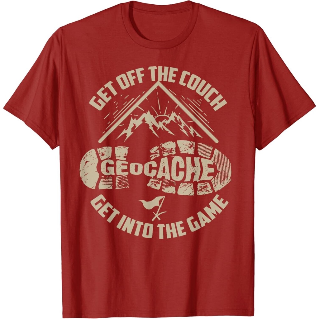Cool Geocache Get Off The Couch Get Into The Game Áo thun