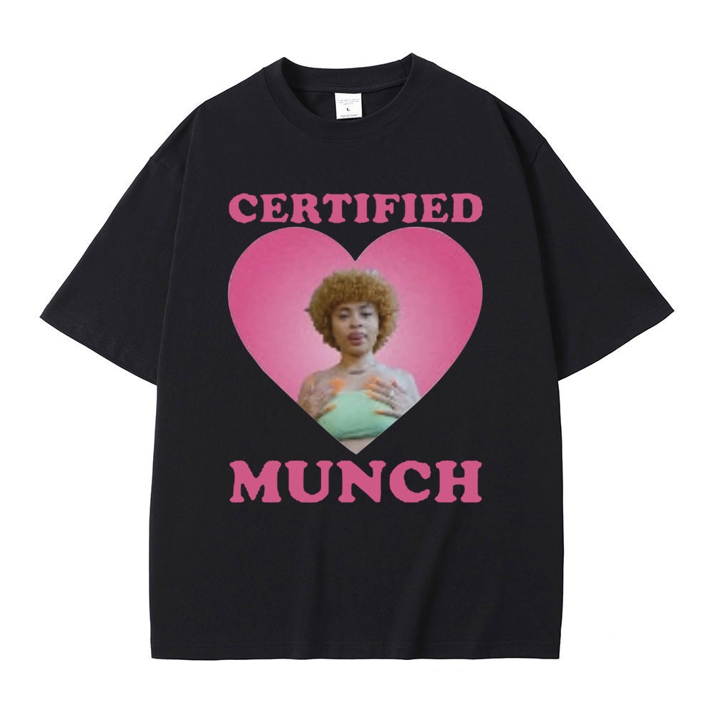 2025 bánh quế cho bạn bè được chứng nhận Munch Ice Spice Ngộ nghĩnh Meme Áo thun nam Cotton xs-3xl