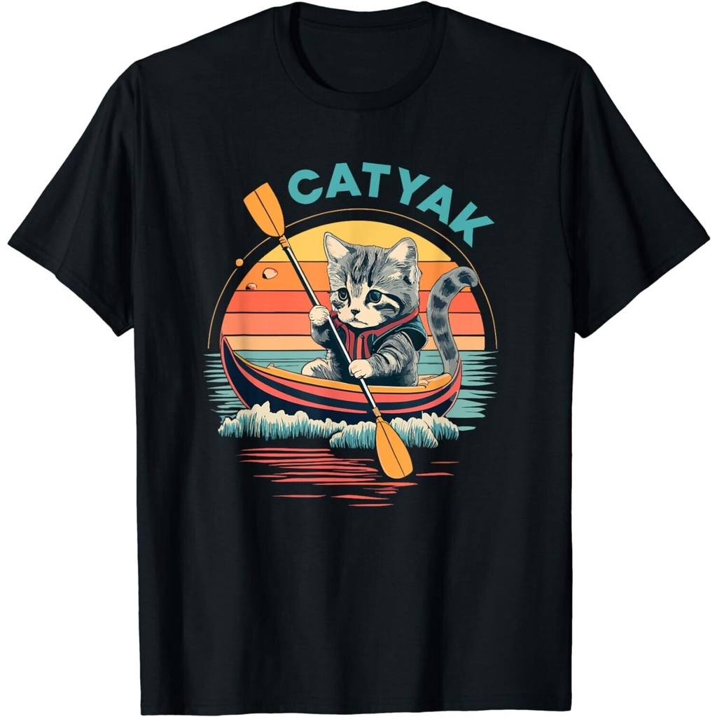 Thuyền Kayak Mèo Dễ Thương Vui Nhộn Thuyền Kayak Đi Thuyền Kayak. Áo thun