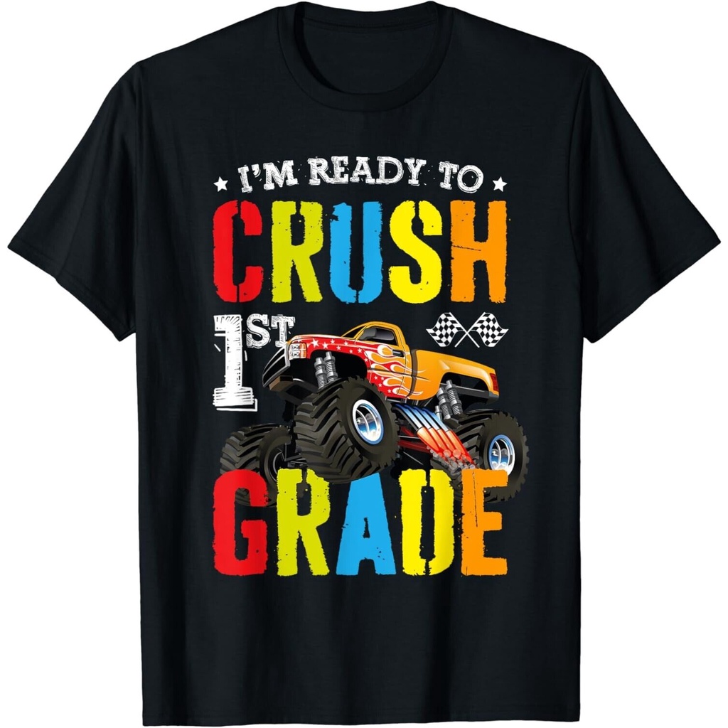 Im To Crush 1St Lớp Boy Monster Truck Back To School Áo thun
