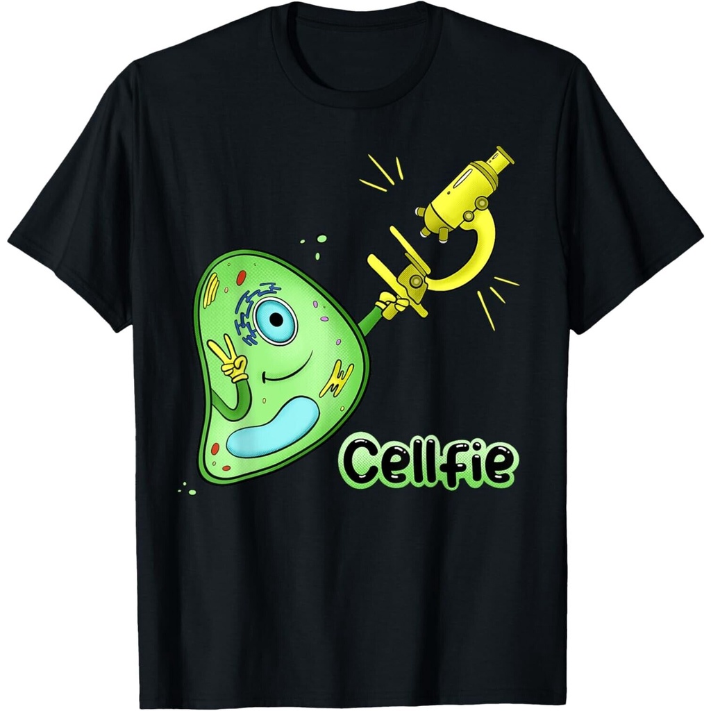 Biology Cell _ Microscope Selfie Pun Áo thun Unisex