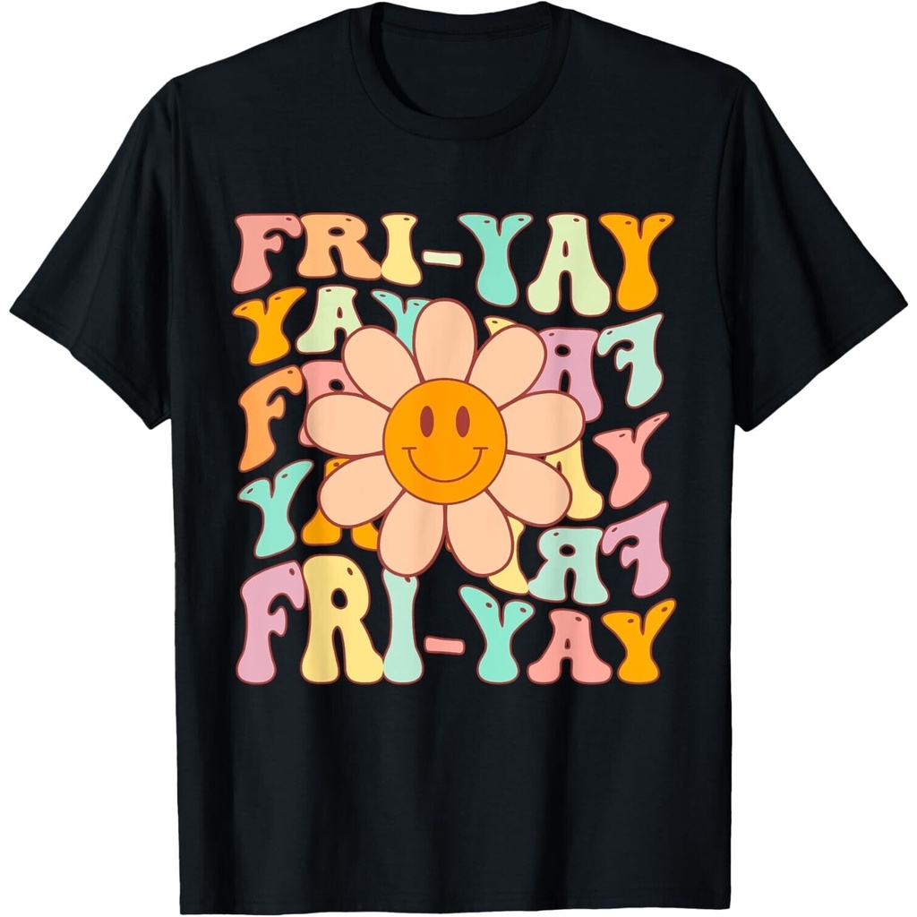 Áo thun nữ vui nhộn Happy Friyay Flower Back To School
