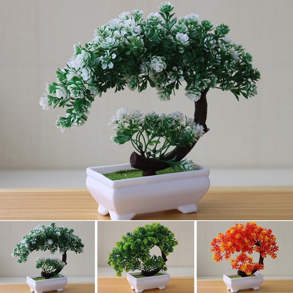Hàng có sẵn BONSAI FAKE POTTED FLOWER HOME TRANG TRÍ VƯỜN