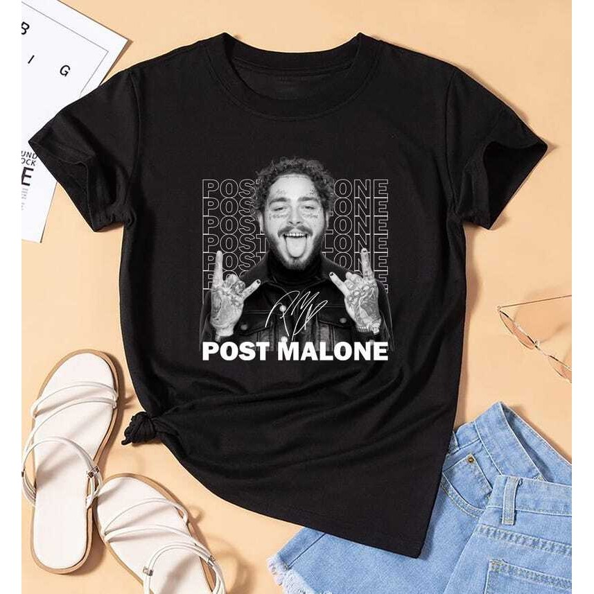 Bánh quế cho bạn bè Áo sơ mi chữ ký Post Malone, Retro Rap thập niên 90 Post Malone Tour Shirt xs-3x