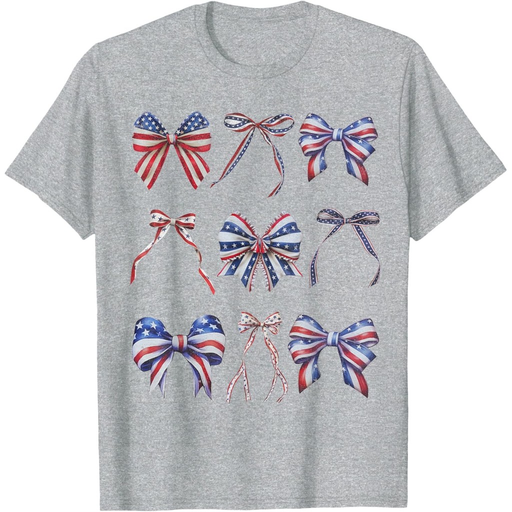 Áo thun cổ điển Coquette Bow Yêu nước 4Th Of July