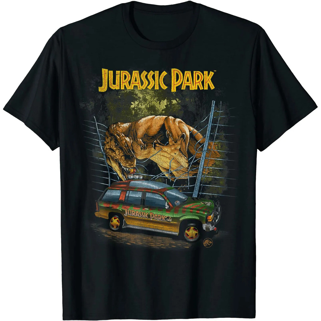 Áo thun họa tiết cổ điển Jurassic Park