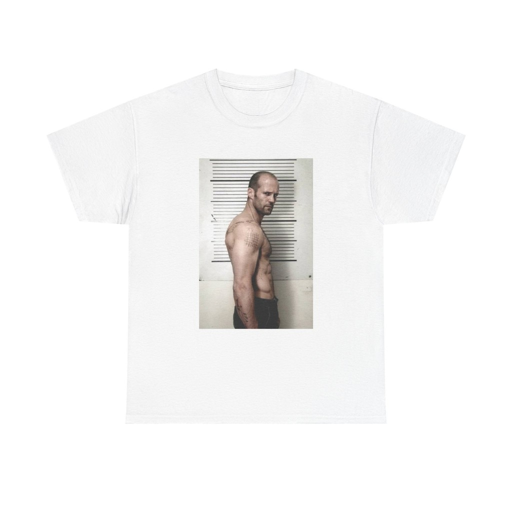 Bánh quế cho bạn bè Jason Statham Áo Phông Retro Poster Cơ Khí Nam Diễn Viên Mới Unisex Nặng Cotton 
