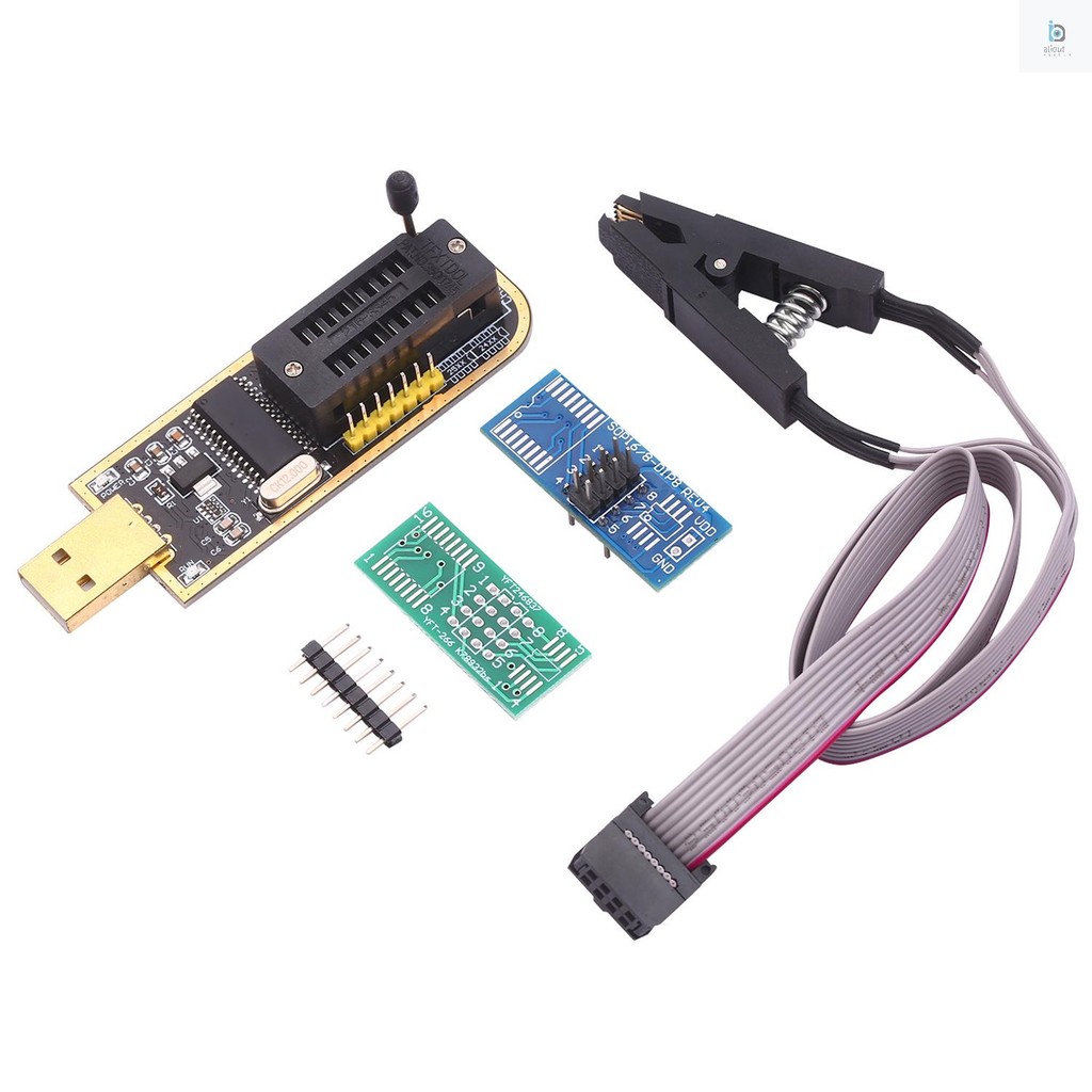 [aliout] Lập trình viên USB CH341A EEPROM BIOS Flasher Mạch Logic có thể lập trình với kẹp đèn Flash