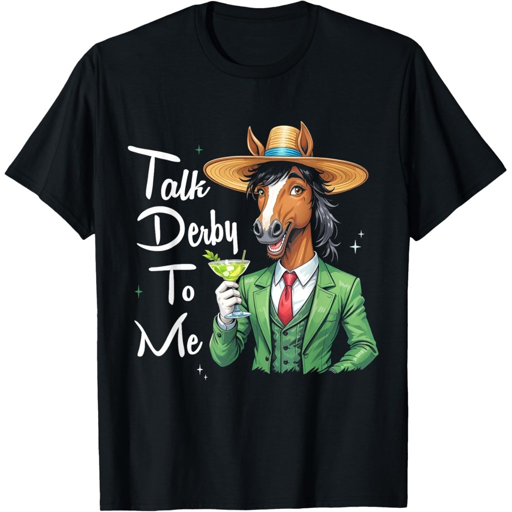 Talk Derby To Me Funny Cool Racing Horse Áo nam Mans