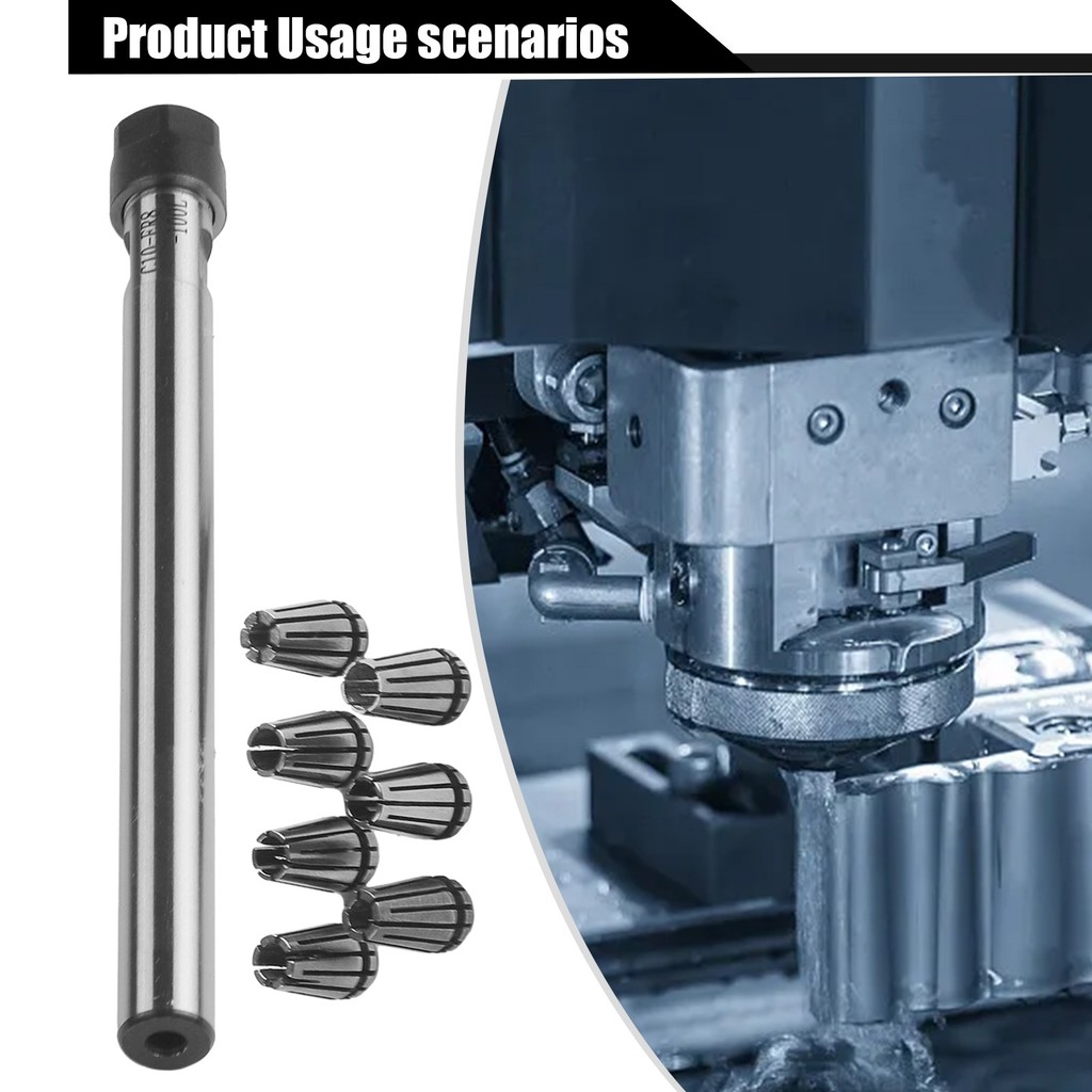 Giá đỡ kẹp Collet C10 Er8A 100L + Bộ 7 chiếc Er8 Collet