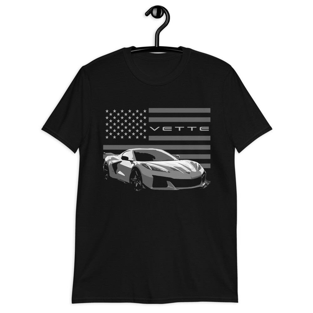 2023 Vette C8 Z06 American Sportscar Áo thun Unisex tay ngắn