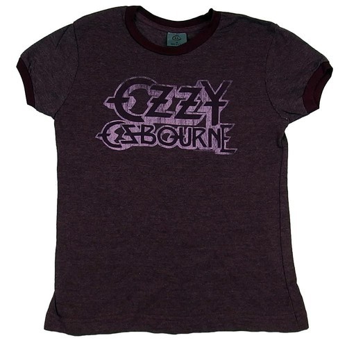 Bánh quế cho bạn bè Vintage Ozzy Osbourne Đau khổ Logo Maroon Heather Ringer BBD Áo thun xs-3xl 1 bô