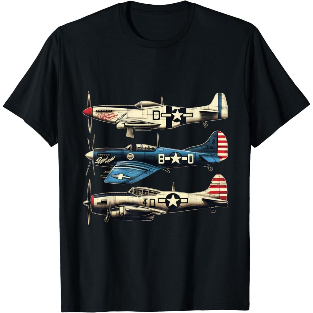 Thời Trang Mới Ww2 Warplanes B-17 P51 F4U Corsair Ý Tưởng Tốt Nhất Áo Thun
