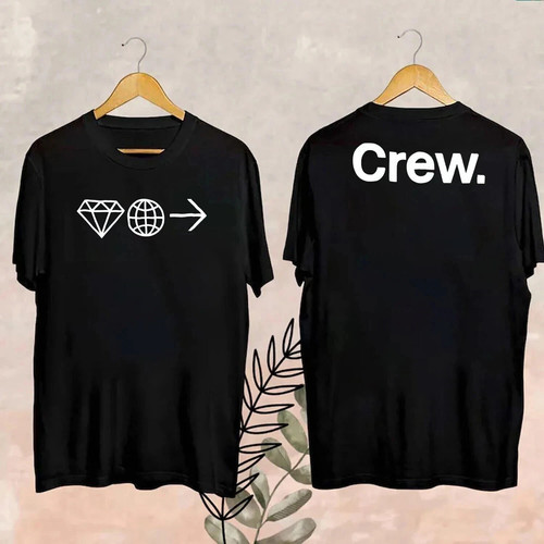 Bánh quế cho bạn bè Kylie Minogue Căng thẳng Tour Local Crew Áo thun đen xs-3xl