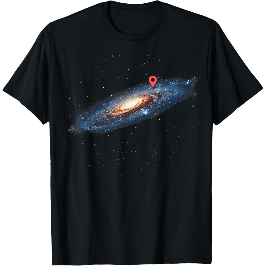 Milky Way Galaxy Universe Location Pin Space Cosmic Áo thun ngộ nghĩnh