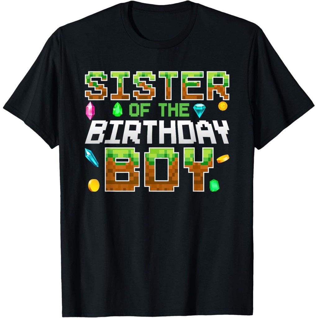 Áo thun dự tiệc sinh nhật Sister Of The Birthday Boy Game Pixel Number