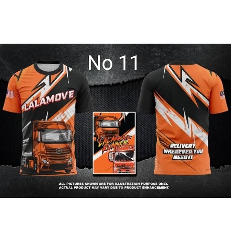 Áo thun LALAMOVE / Baju Microfiber Jersi / Jersey Thăng hoa / Áo thun Jersey