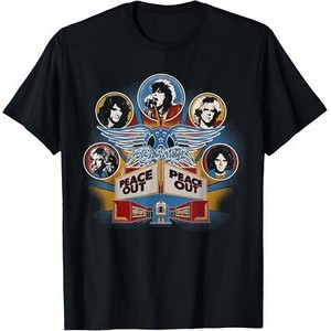 Quần áo nam bán chạy mới mùa hè 2025Aerosmith - Áo thun Peace Out Marquee