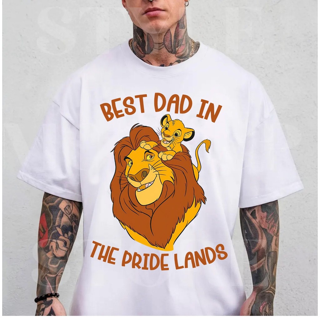 Disney Cha Simba Mufasa Best Dad In Lands Unisex Adult Tee 82152