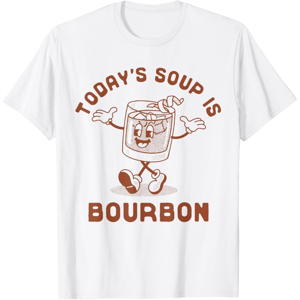 Súp Hôm Nay Là Bourbon - Người Yêu Ngộ nghĩnh Bourbon Glass Vintage Unisex Áo nam