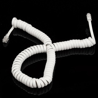 Cáp cầm tay điện thoại cuộn 2M có sẵn Dây nối dài điện thoại RJ10 Dây lò xo xoăn