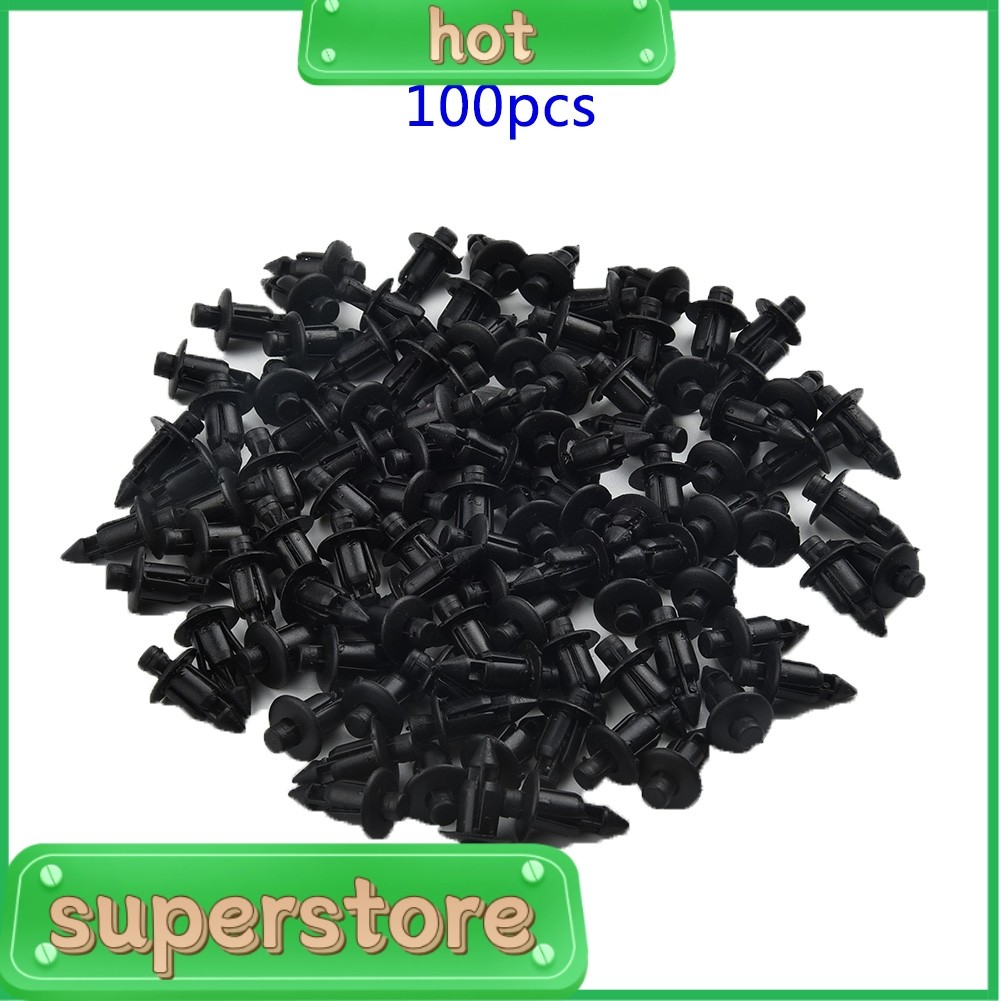 SIÊU| 100x Xe 6mm Fender Panel Nhựa Đinh Tán Chốt Đẩy Pin Kẹp Cho Suzuki GSXR