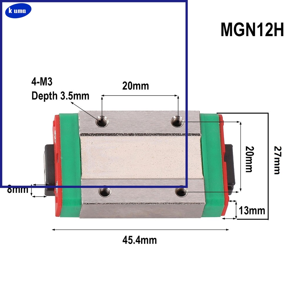 [XK] Khối vận chuyển MGN12H Khối ray tuyến tính L