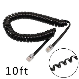 Hàng có sẵn 3 mét Điện thoại Điện thoại Dây nối dài Điện thoại Dây cuộn xoăn Dây lò xo