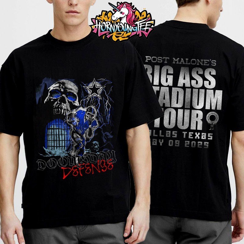 Bánh quế cho bạn bè Post Malone Big Ass Stadium Tour Post Malone X Dalla Cowboys Áo thun xs-3xl