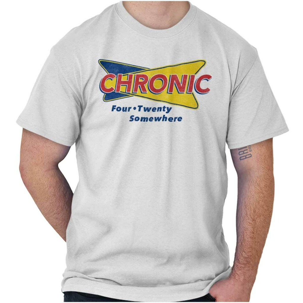 Ngộ nghĩnh Cần sa mãn tính 420 Nơi nào đó Trò đùa nam hoặc nam cổ tròn Áo thun Tee