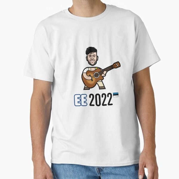 Estonia 2022 Cổ Điển Áo nam Thoáng Mát Thường Ngày Bông Tai Kẹp Ngộ nghĩnh Nghệ Thuật Vẽ Game Thủ An