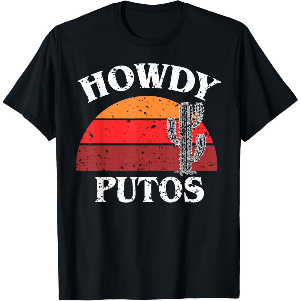 Áo thun cổ điển xương rồng ngộ nghĩnh Howdy Putos