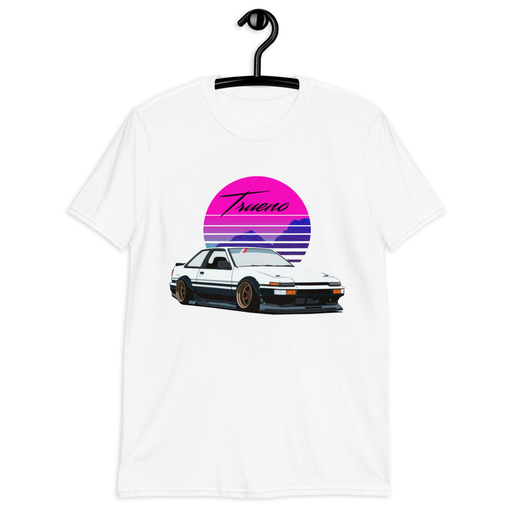 Trueno Ae86 Jdm Vaporwave Sun Drift Racing Tuner Xe Tay Ngắn Unisex Áo Thun