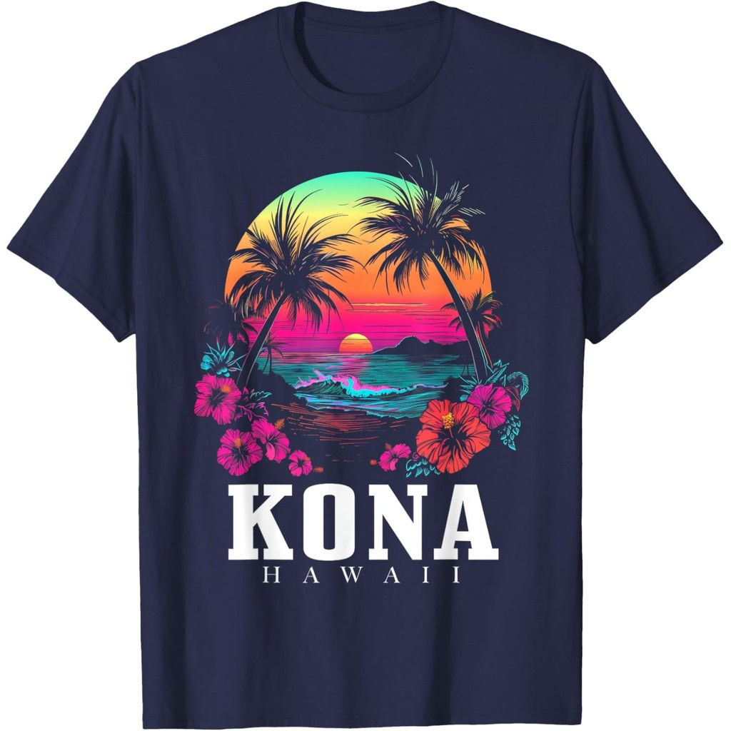 Áo thun lưu niệm hình dâm bụt Hawaii Kona Hawaii Hawaii