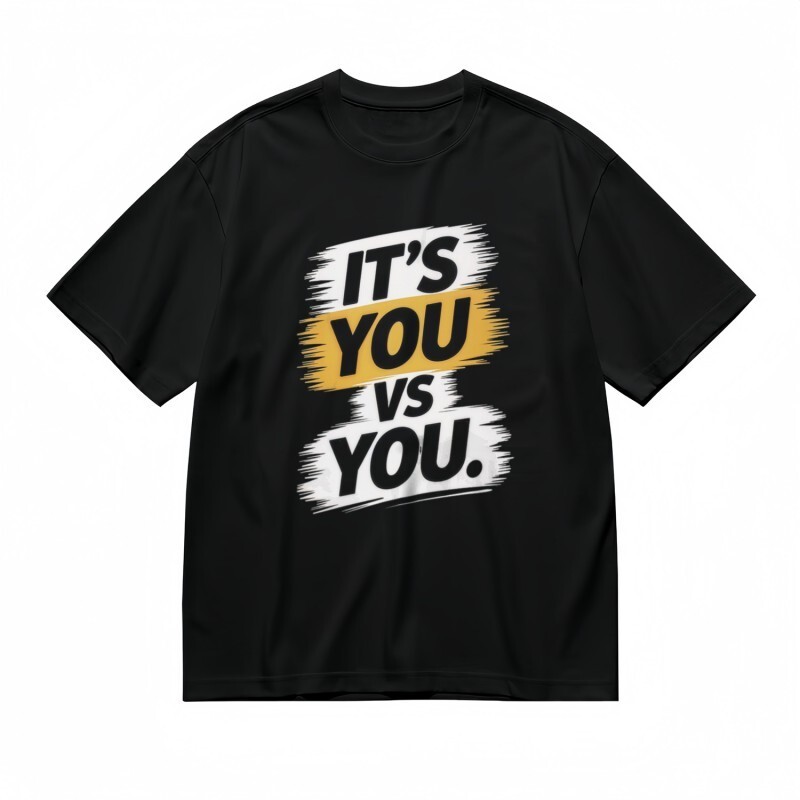 Áo thun nam xu hướng thoáng khí cổ điển Edgy Self Challenge Design Tee