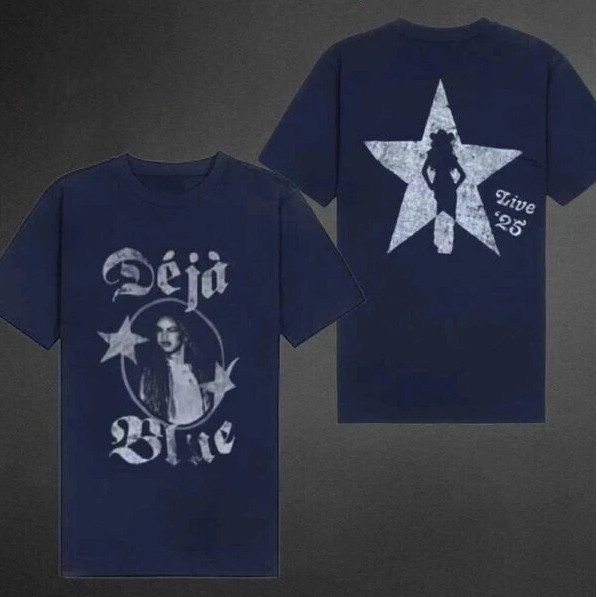 Bánh quế cho bạn bè MỚI Áo thun Deja blue Beyonce Tour Cowboy Carter xs-3xl 1 cotton