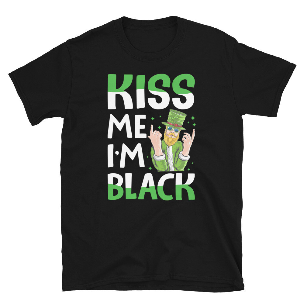 Kiss Me I 'M Black Ireland Áo thun tự hào Ireland