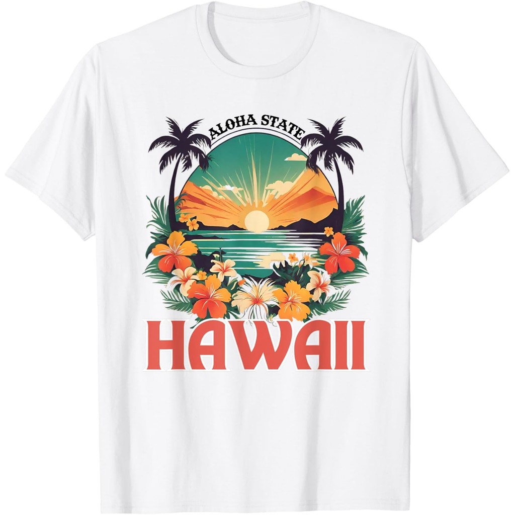 Hawaii Aloha State Hawaii Quần đảo Hawaii Áo thun họa tiết cổ điển