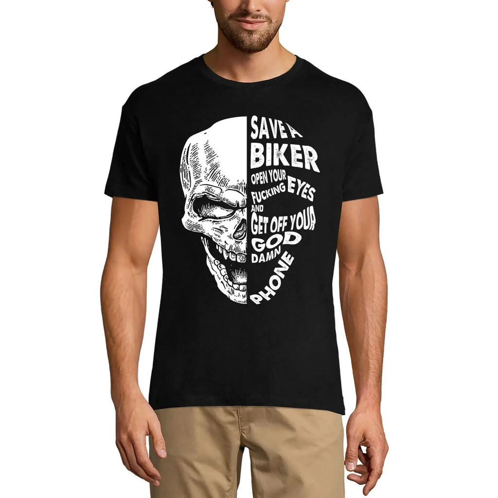 Áo thun nam siêu cơ bản Save A Biker mở mắt - Biker Spirit -