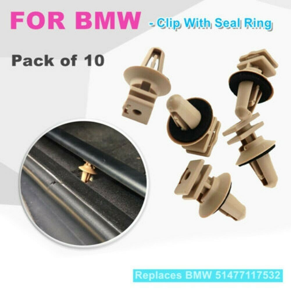 [BÉ] Dành Cho Xe BMW Viền Trên Sill & Cửa Vào Bộ 10 Kẹp Nhựa