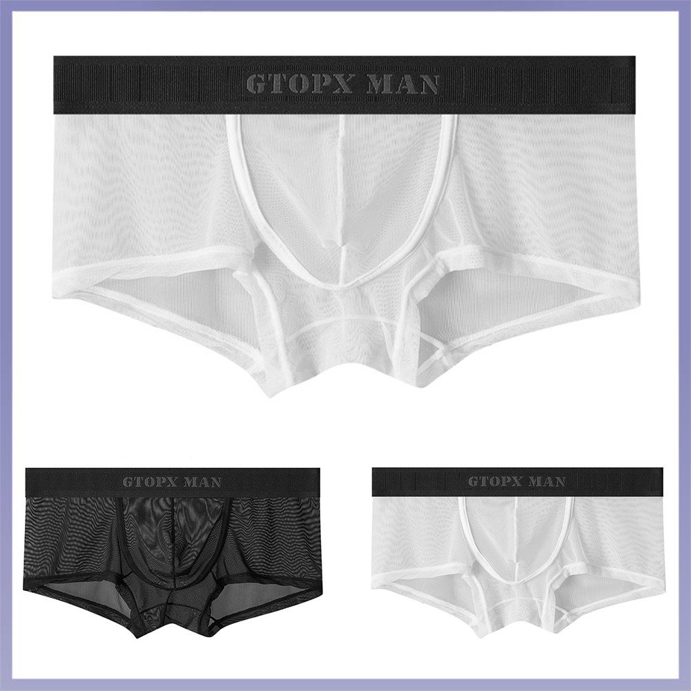 [Khuyến mãi lớn] Quần lót nam lưới xuyên thấu dạng bikini, mềm mại thoáng khí