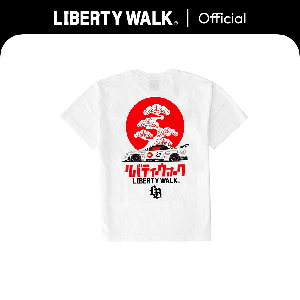 Liberty Walk Bonsai Hinomaru 34 Tee White LBWK