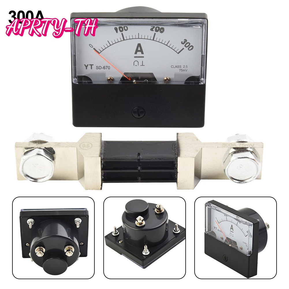 [APRTY] Đồng hồ đo Ampe Analog DH-670 Ampe kế DC 0-200A / 300A / 75mV và Ampe bảng điều khiển Shunt 