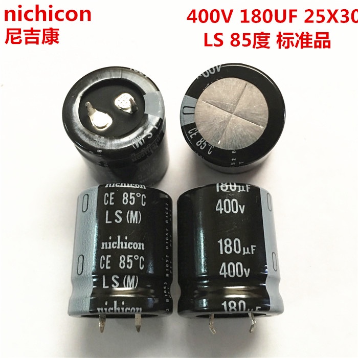 2 Chiếc 400V180Uf 25X30 Nichicon Nhôm Điện Phân Tụ 180Uf 400V 25 * 30