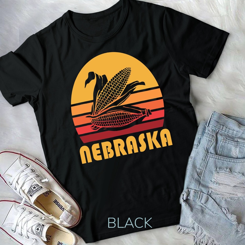 Retro Nebraska Ngô Vintage Ngô Nông Nghiệp Áo Thun Unisex