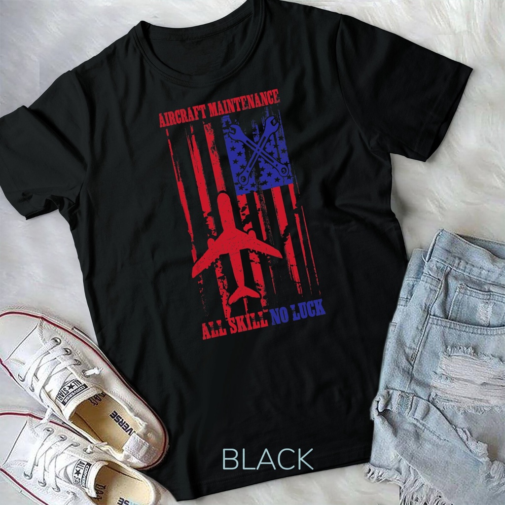 Áo sơ mi cơ khí máy bay yêu nước Cờ và áo thun máy bay Áo thun Unisex
